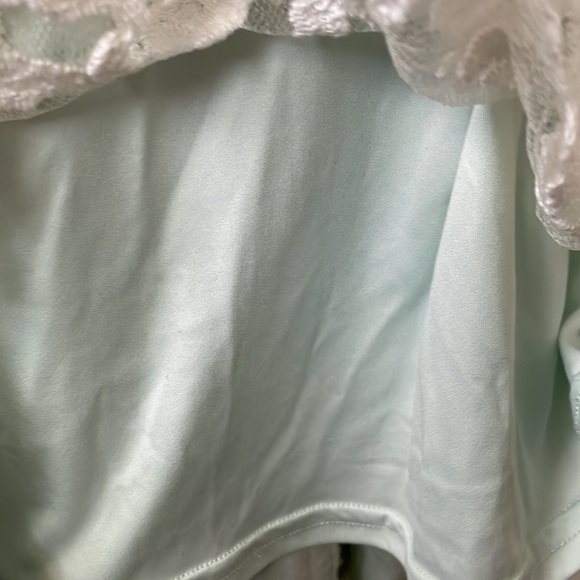 Tadashi Shoji Embroidered Lace Dress 6 mint green B7 - Picture 4 of 10